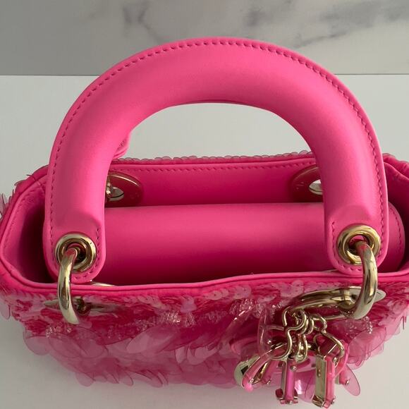 Dior Barbie pink sequin mini Ladydior bag - Picture 3 of 7